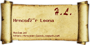 Hrncsár Leona névjegykártya